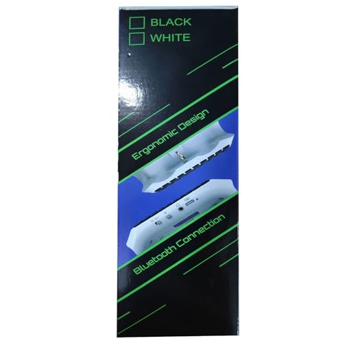 TiMOVO Multi-Color RGB Backlight Keyboard for PS5 Controller, Wireless Bluetooth Chatpad, Black V9833