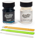 ScratchesHappen Exact-Match Touch Up Paint Kit Compatible with Porsche Black (041/A1) - Bottle, Essential