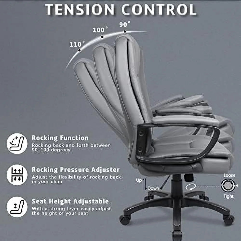 CCBIUOMBO Ergonomic High Back Executive Office Chair with Adjustable Height E33642