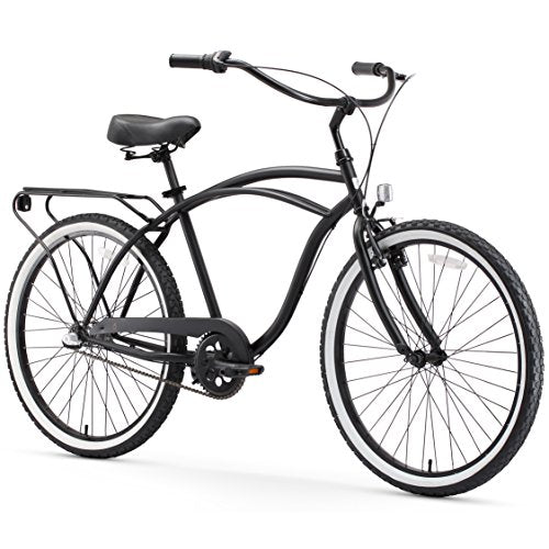 sixthreezero Around The Block Men Beach Cruiser Bike, 1/3/7/21 Speed Bicycles, 26"/24" Wheels, Multiple Colors