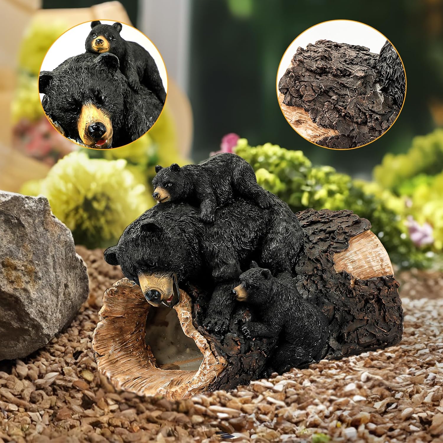 Black Bear Downspout Extension Garden Decor S335074