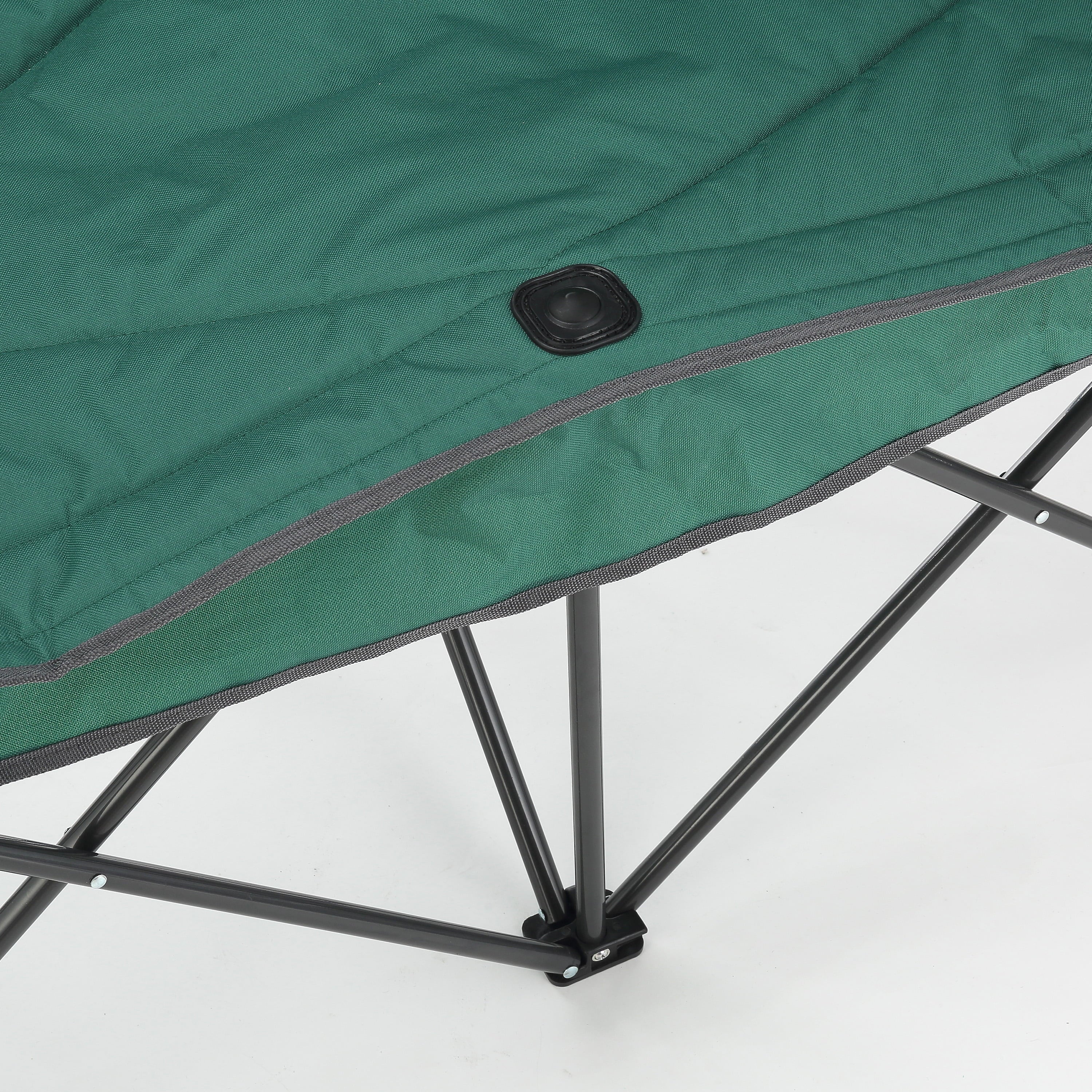 ARROWHEAD OUTDOOR Portable Folding Double Camping Chair with Cup Holders, Padded Seats, Carrying Bag, 500lbs Capacity (Green) N8854