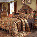 Loom and Mill 9-Piece Jacquard Comforter Sets King, Classic Paisley Design Bed in a Bag, Luxury Vintage Damask Bedding Set with Euro Shams, Bedskirt, Filled Decorative Pillow for Home(King)