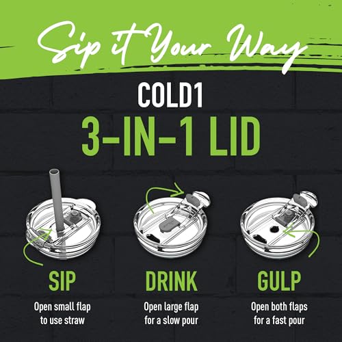 REDUCE Cold1 24 oz Insulated Stainless Steel Tumbler with Lid and Straw Q292613