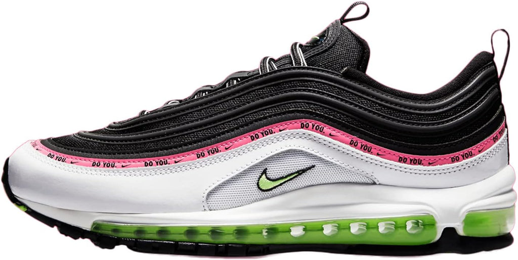 Nike mens Air Max 97 Shoes, Black/Lime Glow-white, 10