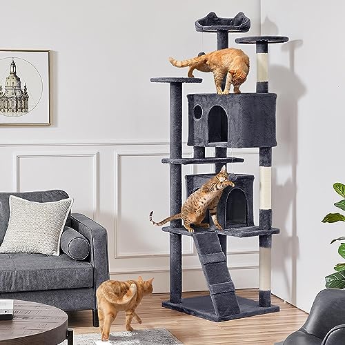 Yaheetech 54in Cat Tree Tower Condo Furniture with Scratch Post Y196