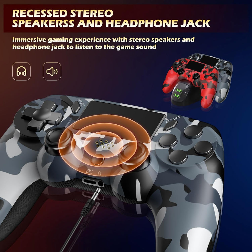 KDYGPDCT 2 Pack Wireless Controller for PS4 with Touch Pad & Headphone Jack N50241