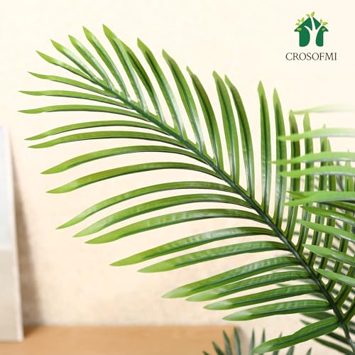 CROSOFMI Artificial Areca Palm Tree 6 Feet Fake Tropical Plant in Pot, 2 Pack C854306
