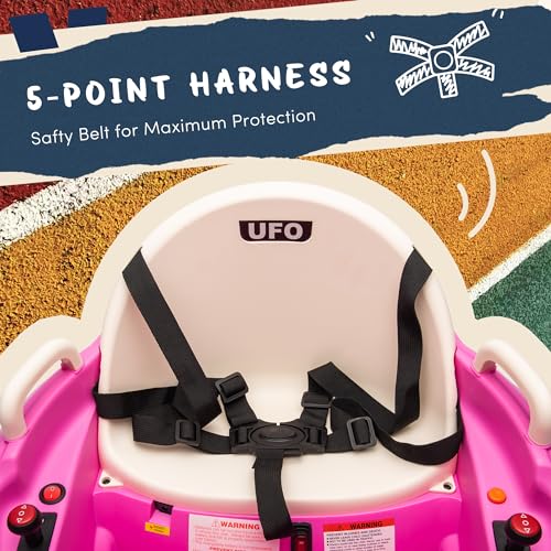 12V Toddler Bumper Car with Remote Control, Horn & Lights, Pink F61034