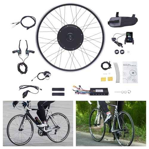 Electric Bicycle Motor Kit, E-Bike Conversion Kit with Dual Mode Controller LED Display O339