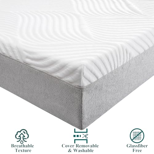 Twin 6 Inch Memory Foam Mattress in a Box, Medium Firm Cooling Gel, CertiPUR-US Y7762