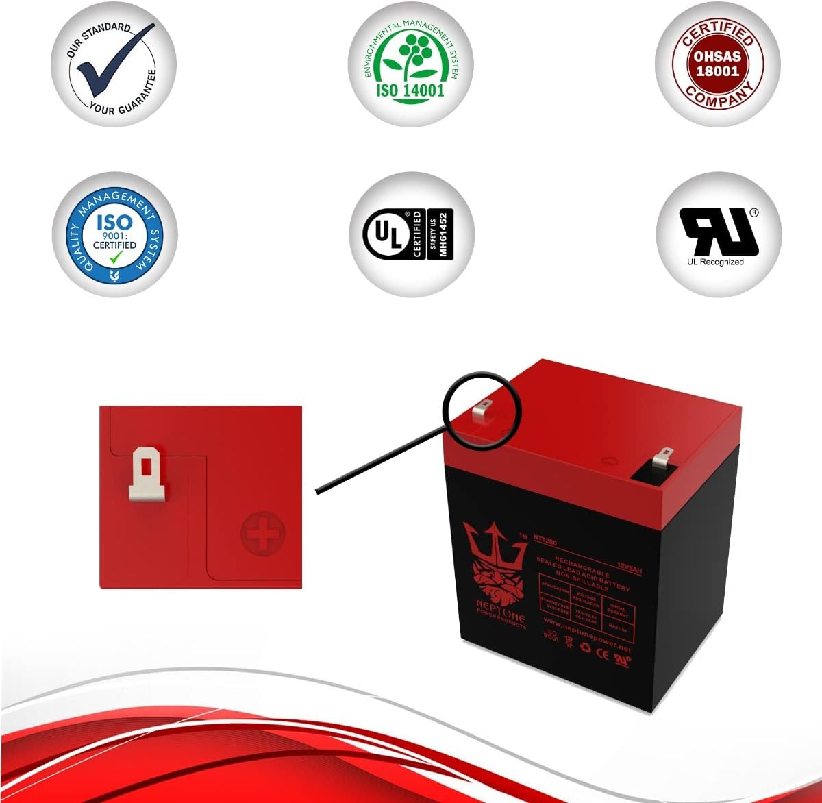 Neptune NT-1250 12V 5Ah Sealed Lead Acid Battery Q52646