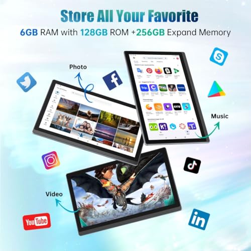 14.1 Inch Android 12 Tablet, 1080P Full HD, 6G+128G, Grey U866562