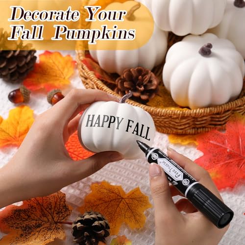 Liliful 50 Pcs 3.15 Inch Artificial Foam Pumpkins for Fall Halloween Decor D78141
