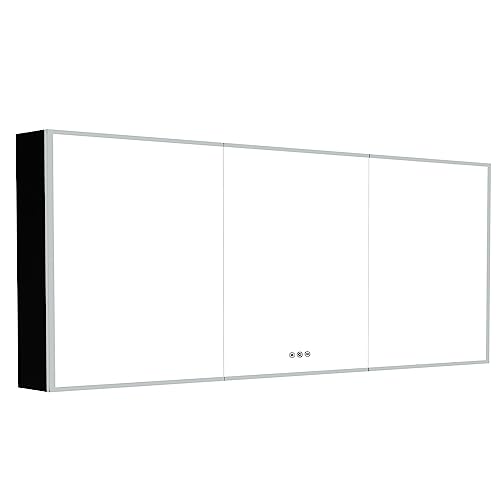 Medicine Cabinet with Mirror, Outlets & USB, Defogger, 42"W x 36"H, Silver V7989