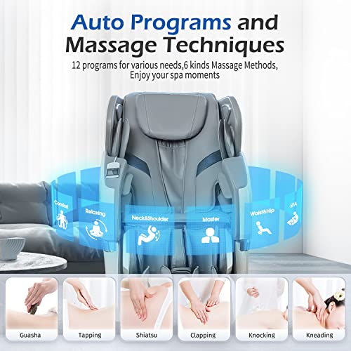 Real Relax 4D Massage Chair Full Body Zero Gravity Recliner with Bluetooth K16777