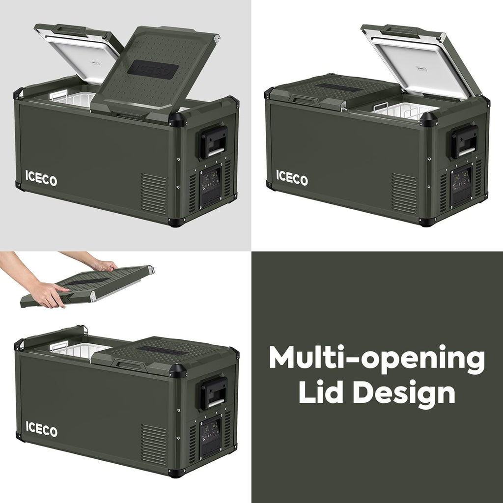 ICECO VL75ProD Portable Refrigerator, Dual Zone 12V Car Fridge Freezer V422021