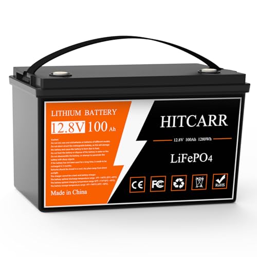 12V 100Ah LiFePO4 Battery, 12V Deep Cycle Rechargeable Lithium Iron Phosphate Rechargeable Battery with BMS perfect for Solar, Marine, RV, Outdoor Camping, Home Energy Storage