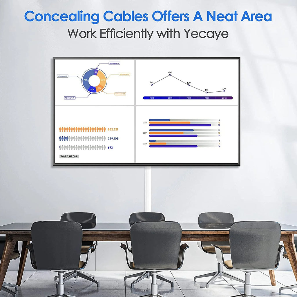 125in Cord Cover Wall Cable Management for 3 Cords, White N180233