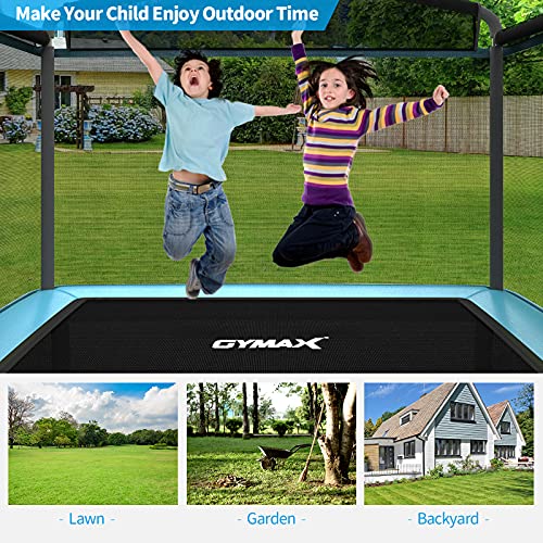 GYMAX 6FT Toddler Trampoline with Swing & Safety Net, Indoor/Outdoor C259094