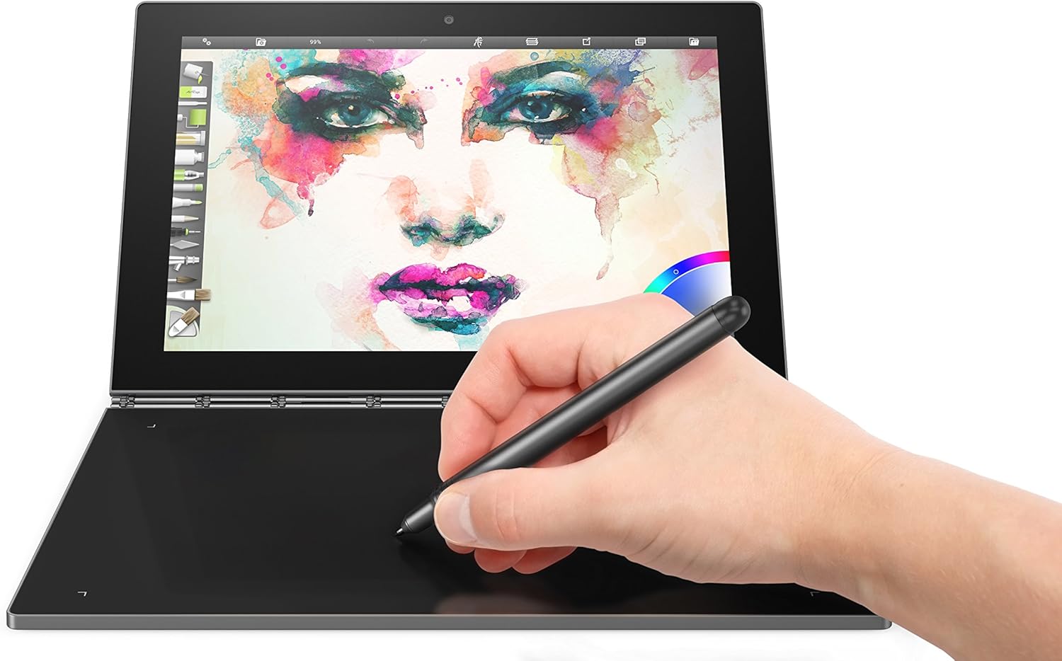 Lenovo Yoga Book - FHD 10.1" Android Tablet - 2 in 1 Tablet (Intel Atom x5-Z8550 Processor, 4GB RAM, 64GB SSD), Gunmetal, ZA0V0035US