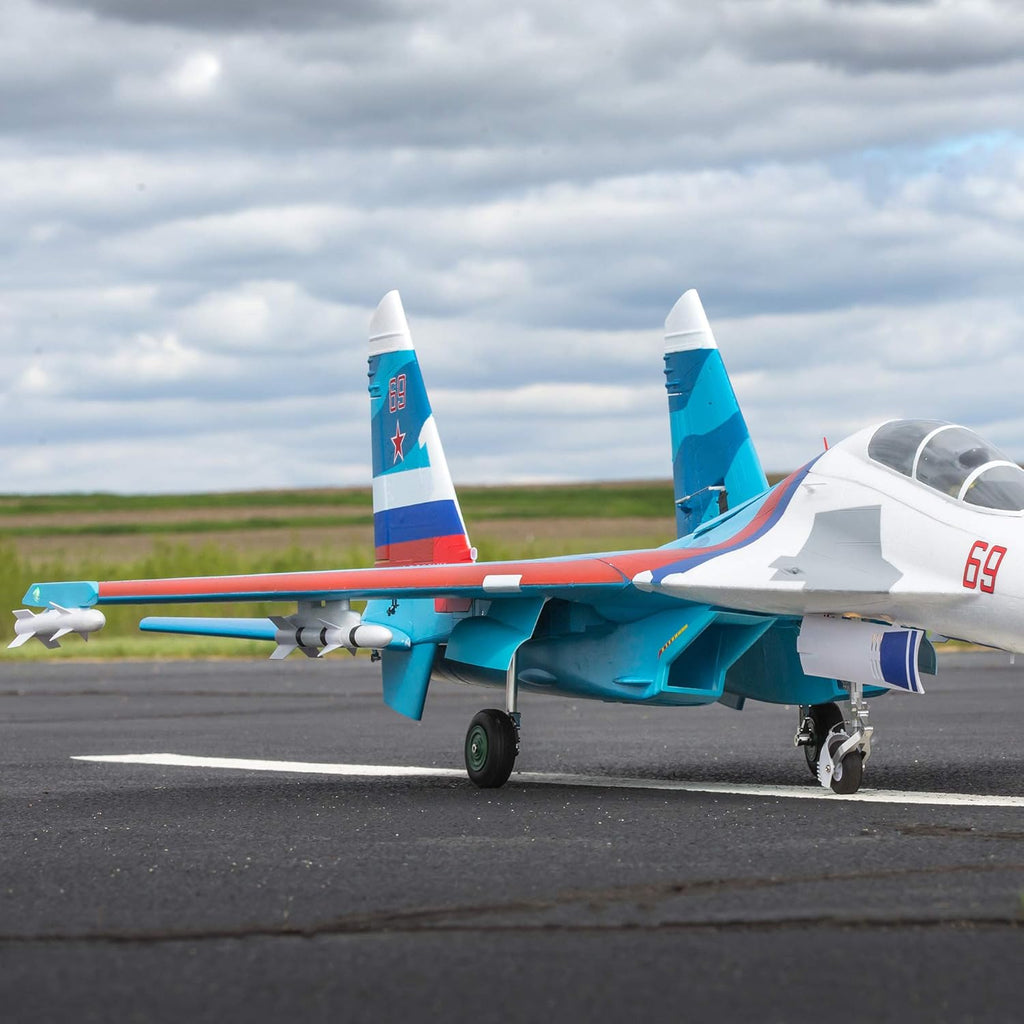 E-flite RC Airplane SU-30 Twin 70mm EDF BNF Basic 1100mm Y6635