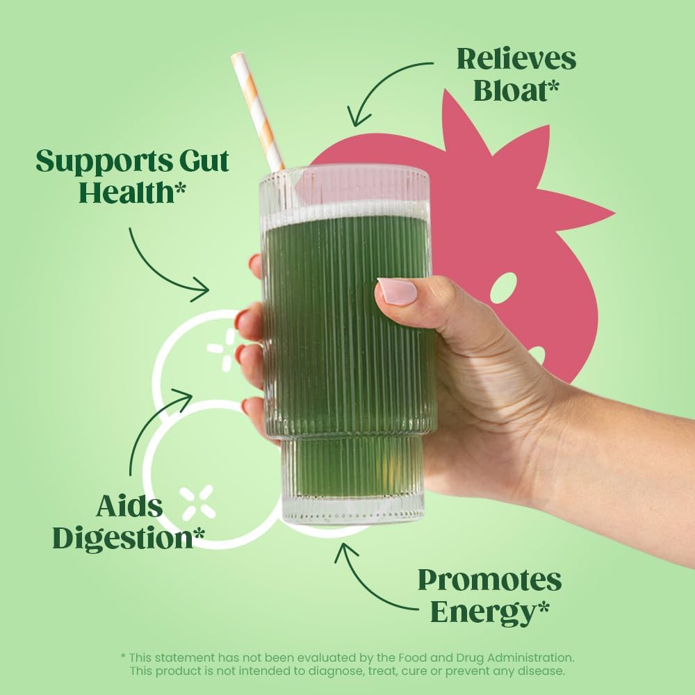 Bloom Nutrition Superfood Greens Powder with Probiotics, Berry + Bovine Colostrum F15806