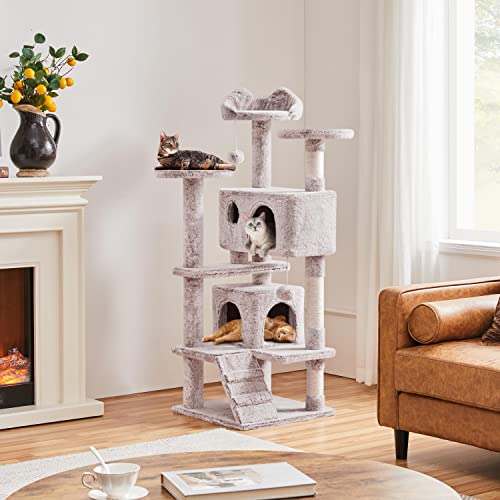 Yaheetech 54in Cat Tree Tower Condo Furniture with Scratch Post Y196