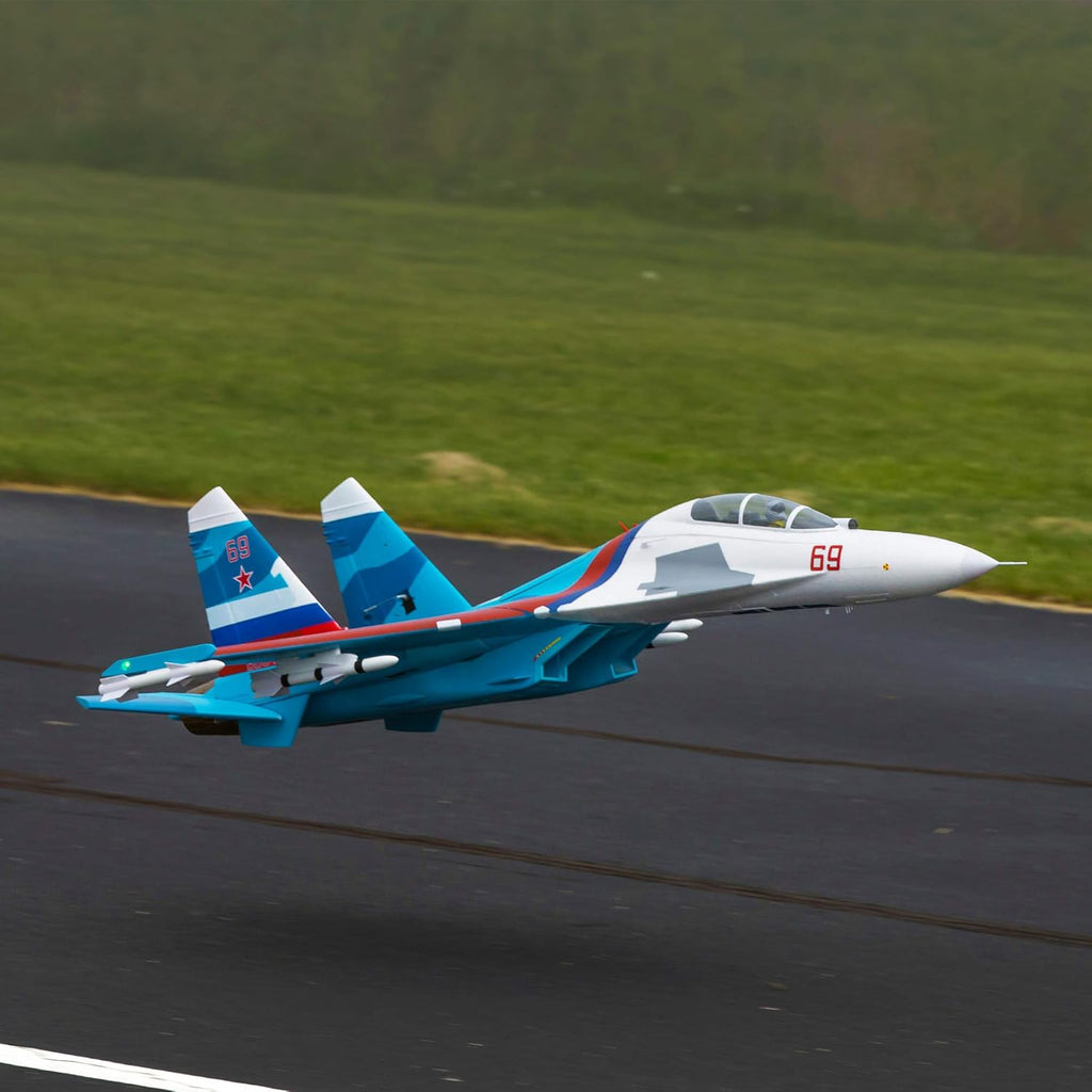 E-flite RC Airplane SU-30 Twin 70mm EDF BNF Basic 1100mm Y6635