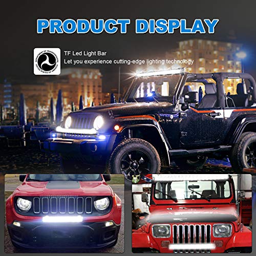 20 Inch 420W Triple Row LED Light Bar Combo Beam with 4 Inch 60W Fog Lights Wiring Kit for Trucks ATV UTV Jeep Y598