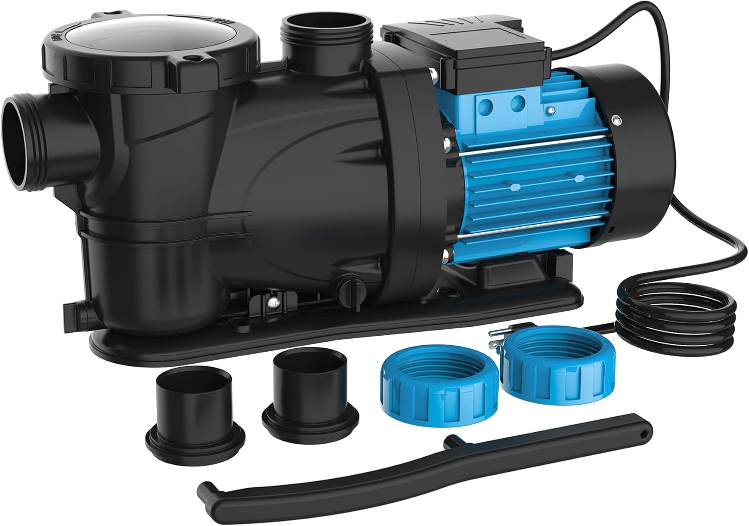 in/Above Ground Pool Pump,2HP with 6950 GPH Swimming Pool Pump, 115V Single Speed High Flow Powerful Self Priming Pool Pumps with Strainer Basket, Energy Saving, Low Noise