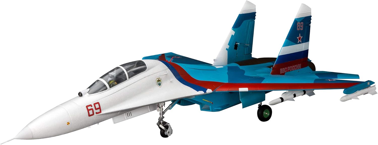 E-flite RC Airplane SU-30 Twin 70mm EDF BNF Basic 1100mm Y6635