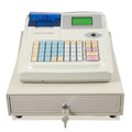 Professional Cash Register,Electronic Cash Register with Cash and Coin Drawer,Multifunction Cash Register Commercial Cash Register Printer for Retail (Black, Grey-2OS9)