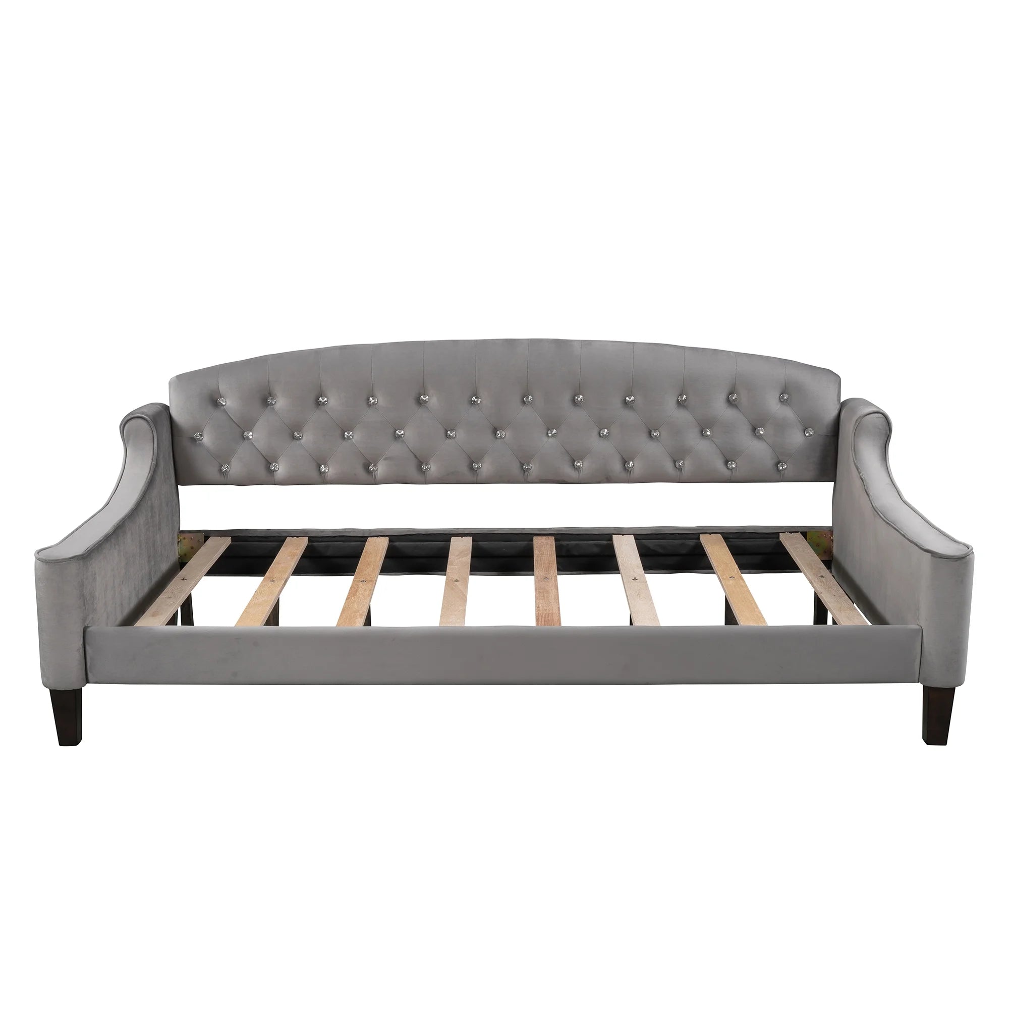 Euroco Twin Size Tufted Button Daybed Gray X460649