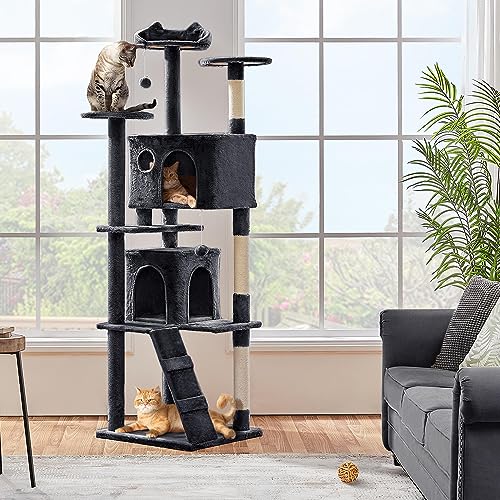 Yaheetech 54in Cat Tree Tower Condo Furniture with Scratch Post Y196