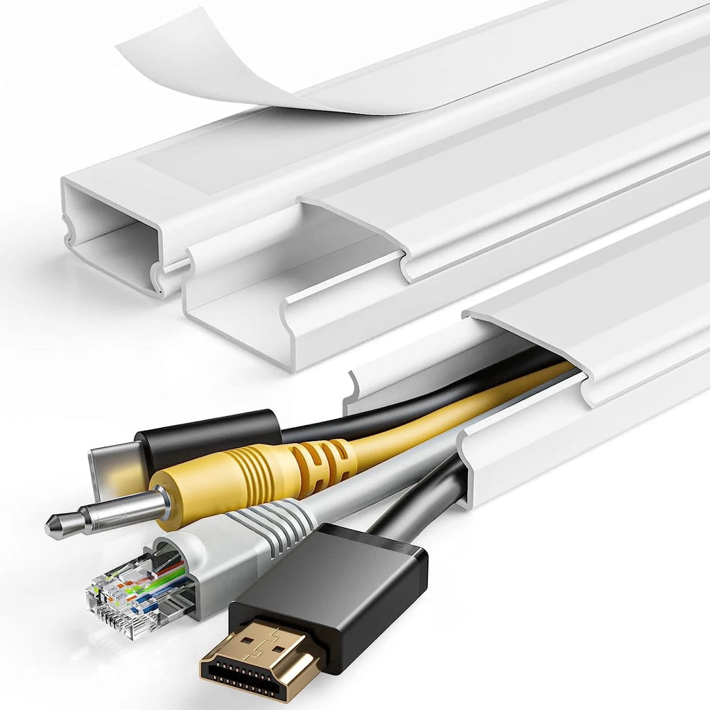 WarmHaven TV Cord Hider, 47In Cable Cover for 4 Cords, Beige A424