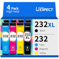 232XL Ink Cartridges Combo Pack Replacement for Epson 232XL 232 Ink Cartridges for Epson Printer Workforce WF-2930 WF-2950 Expression Home XP-4200 XP-4205 (Black/Cyan/Magenta/Yellow) 4P Ink 232