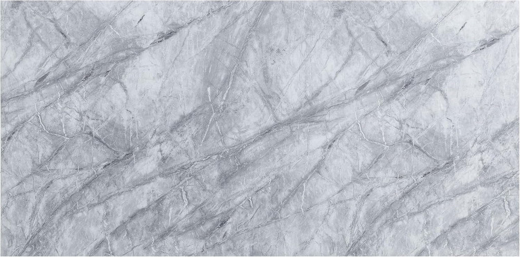Acme Destry Dining Table Faux Marble Top Mirrored Silver N3023