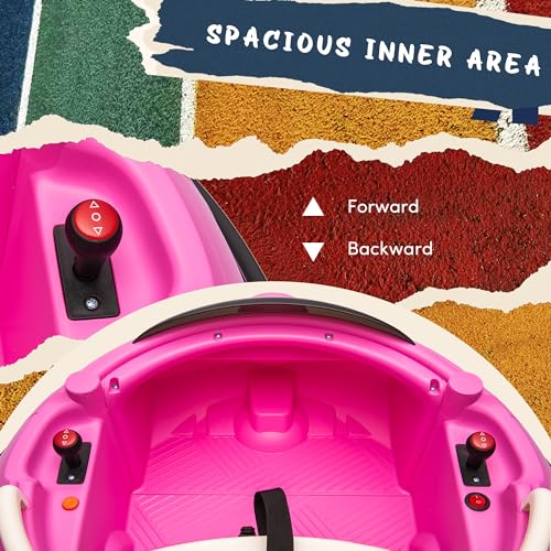 12V Toddler Bumper Car with Remote Control, Horn & Lights, Pink F61034