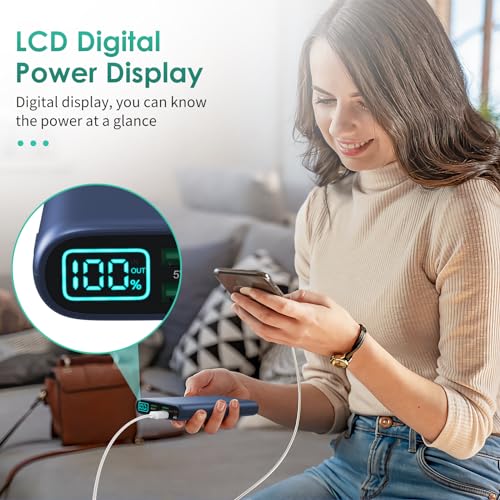 Portable Charger 38800mAh Power Bank with LCD Display, USB-C, 5 USB Outputs O180