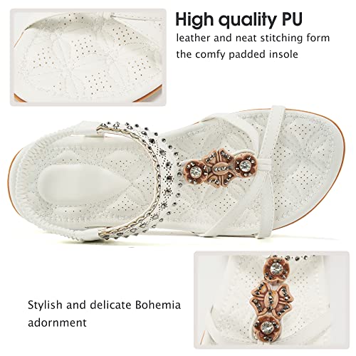 Alicegana Women's Sandals Non-Slip Casual Summer Beach Flats Q323621