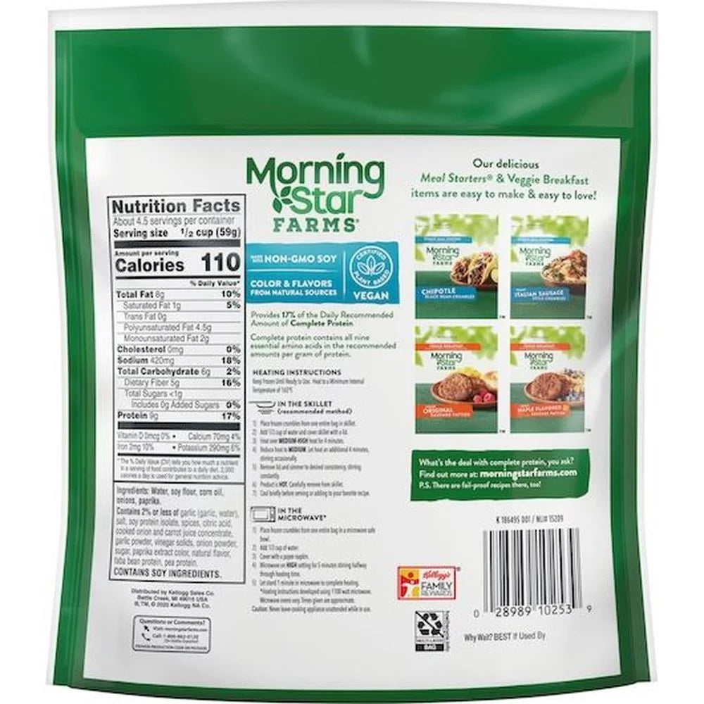 Morningstar Farms Veggie Chorizo, 10 oz - 6 per case G11878