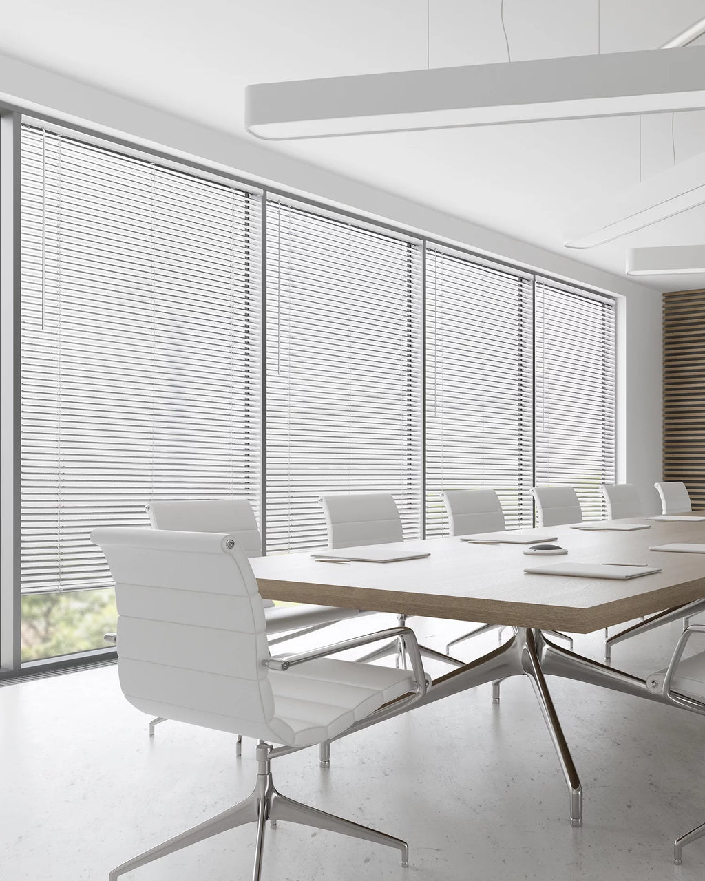 CHICOLOGY Cordless 1-Inch Vinyl Mini Blinds, Gloss White, Room Darkening, 70"W x 48"H F935850