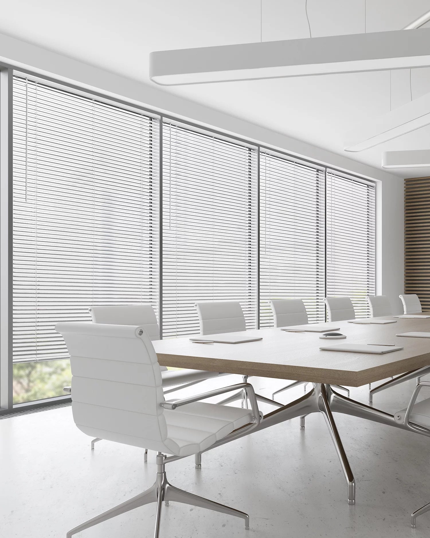 CHICOLOGY Cordless 1-Inch Vinyl Mini Blinds, Gloss White, Room Darkening, 70"W x 48"H F935850