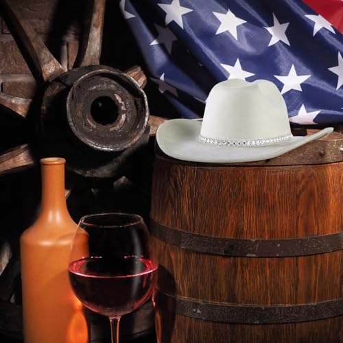 Women's Suede Western Cowgirl Hat with Wide Brim S6037