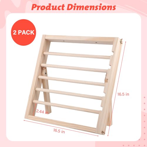 2PCS Wooden Ribbon Storage Racks for Gift Wrapping and Crafts Q5812