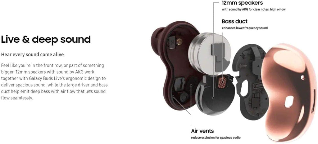 Samsung Galaxy Buds Live (ANC) Wireless Earbuds for iOS & Android, Mystic Black (Renewed) C69603