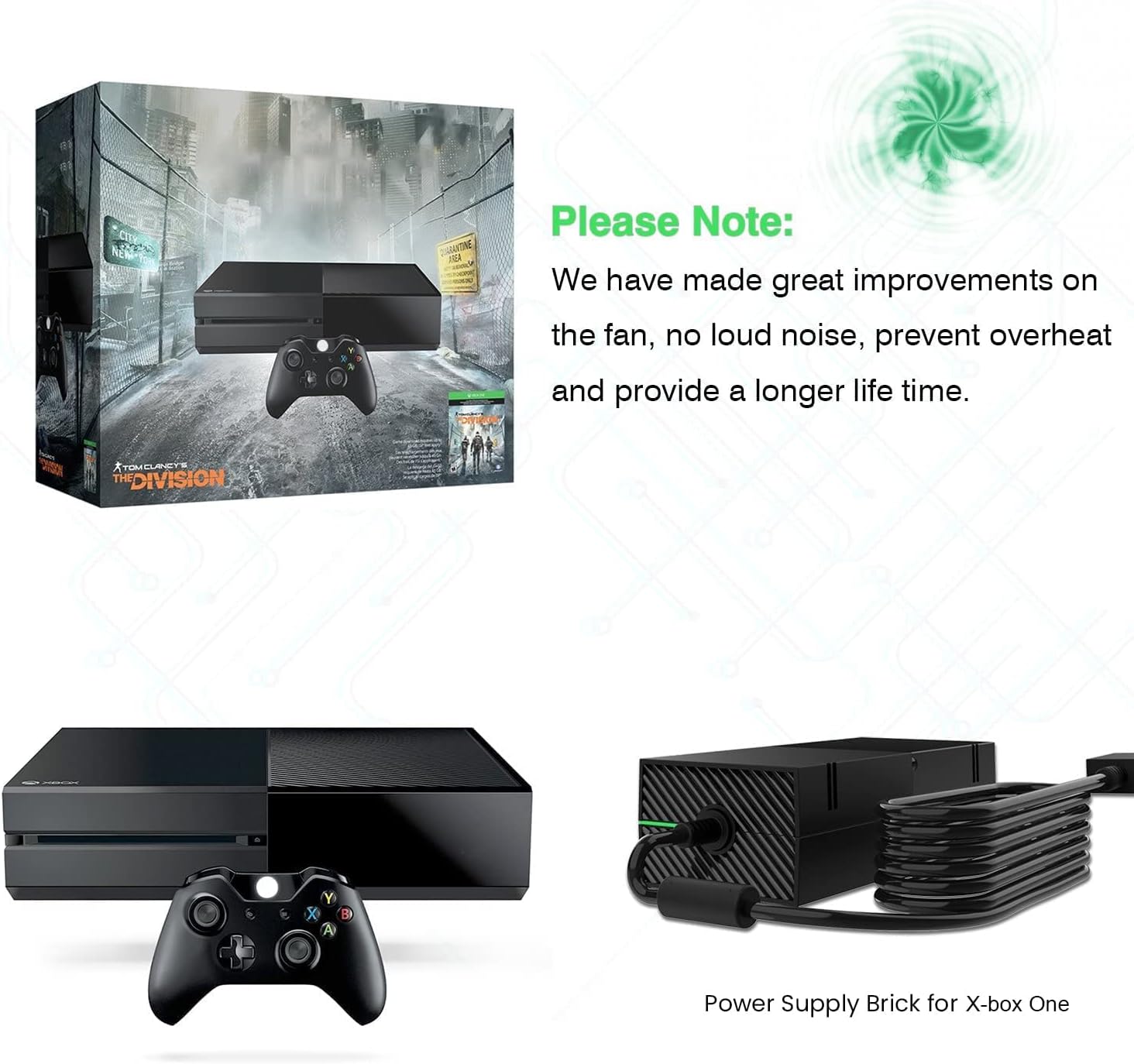Xbox One Power Supply Brick AC Adapter Charger Replacement U379858