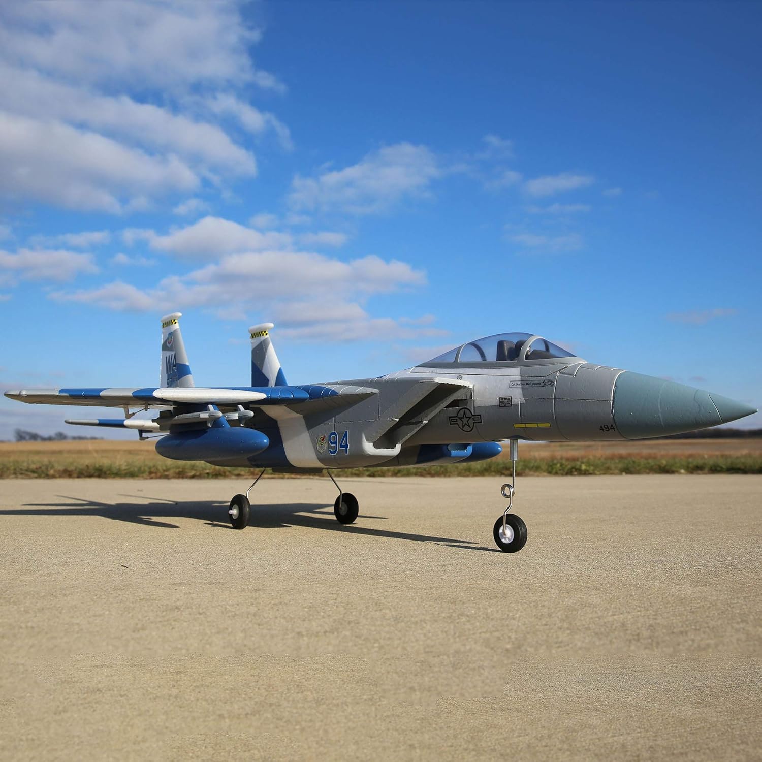E-flite RC Airplane F-15 Eagle 64mm EDF BNF Basic U4913