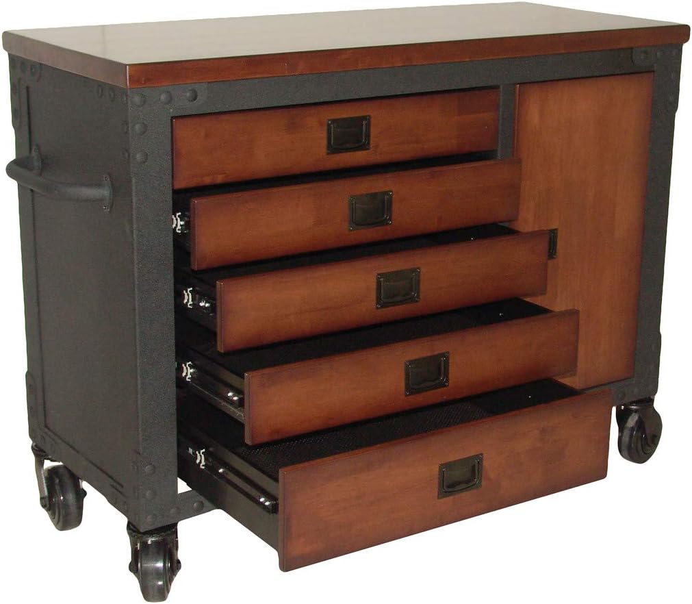 Duramax 48 in. 5-Drawer Rolling Tool Chest with Solid Wood Top C3887